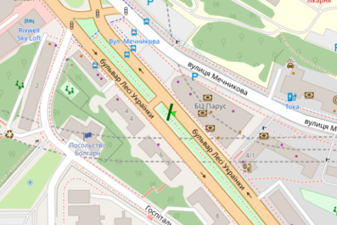 Видеоборд A в Киеве, 1.2x1.8  Лесі Українки бульв., 1 розподільник ((розширення 400х560)) - 616443 схема