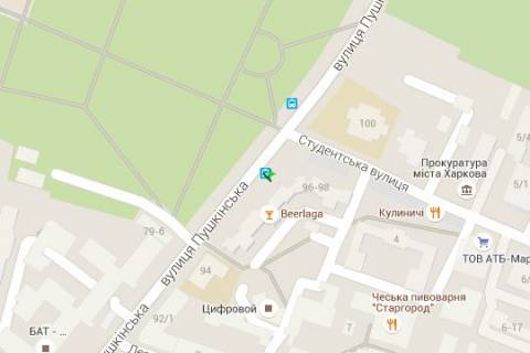 Нестандарт B у Харкові, 1.2x1.8  Григорія Сковороди вул. - Студентська вул., (зупинка) №1 схема