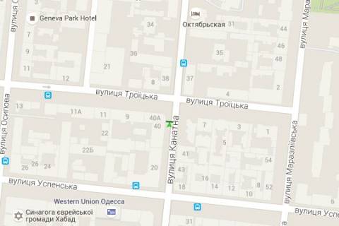 Ситилайт B в Одессе, 1.2x1.8  Канатна вул. - Троїцька вул. схема