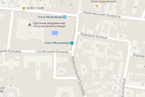 Бэклайт B в Одессе, 1.2x1.8  Леонтовича вул. (Белінського вул.) схема