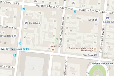 Ситилайт A в Одессе Рішельєвська вул., 78 - Пантелеймонівська вул. схема