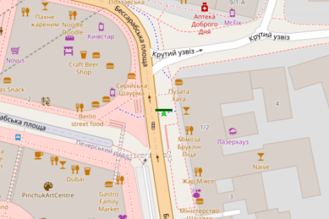 Скролер, Скрол A у Києві, 1.2x1.8  Басейна вул., 1/2 - 499619 схема