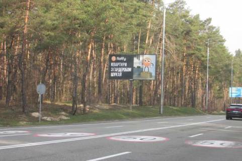 Білборд, Бігборд (Борд)  B у Василівці, 3x6  Столичне шосе, 1,2 км до маг "Велика кишеня" (в напрямку Києва) Фото 1