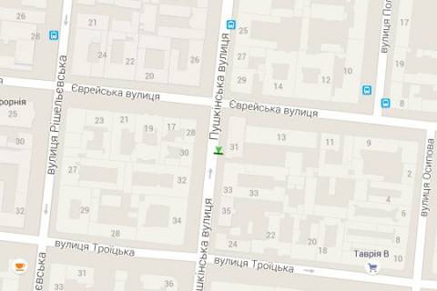 Бэклайт B в Одессе, 1.2x1.8  Пушкінська вул., 31 схема