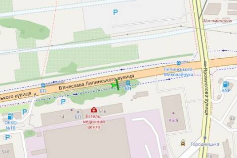 Нестандарт A в Львове, 1.2x1.8  Вячеслава Липинського вул., 54 (№2) схема