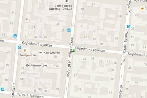 Сiтiлайт A у Одесі, 1.2x1.8  Рішельєвська вул., 25 - Єврейска вул. (направ на залізн. вокзал) схема