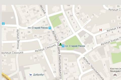 Нестандарт B в Львове, 1.2x1.8  Богдана Хмельницького вул. - Пильникарська вул. схема