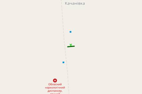 Бэклайт B в Харькове, 2.3x3.14  Гагаріна просп. - Каштанова вул. схема