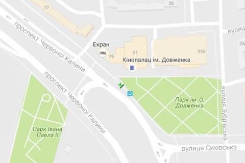 Ситилайт B в Львове, 1.2x1.8  Червоної Калини просп., 81 схема