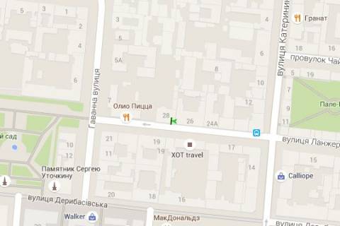 Ситилайт A в Одессе Ланжеронська вул. (Ланжеронівська вул.), 28 (направление на вул.Гаванная) схема