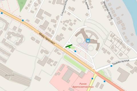 Білборд, Бігборд (Борд)  A у Хмельницькому, 3x6  Вінницька вул., 23 (Автовокзал) схема