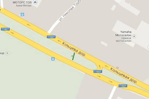 Білборд, Бігборд (Борд)  A у Києві, 5x12  Велика Кільцева дорога, : СТО "Сканія"  (у напрямку  Одеської площі) схема