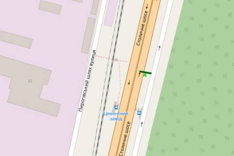 Білборд, Бігборд (Борд)  A у Києві, 3x6  Столичне шосе, 2 км до Південого мосту схема