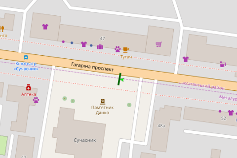 Беклайт B у Кривому Розі, 1.2x1.8  Гагаріна просп., 48 схема