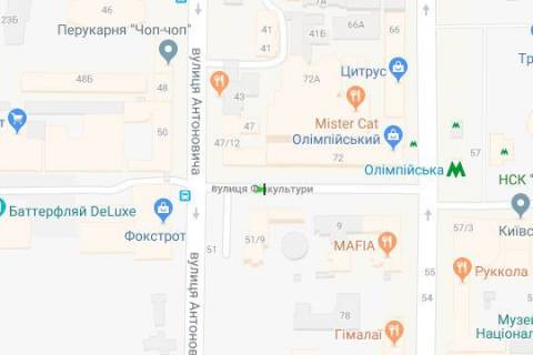 Ситилайт B в Киеве, 1.2x1.8  Фізкультури вул., 10 №2 схема