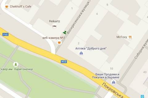 Ситилайт A в Сумах, 1.2x1.8  майдан Незалежності, 1 (Пішохідна зона) схема