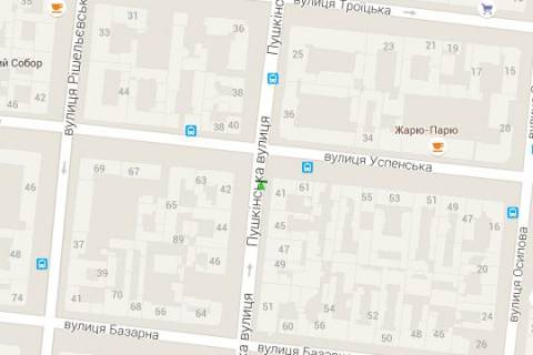 Ситилайт A в Одессе, 1.2x1.8  Пушкінська вул., 41 - Успенська вул. схема