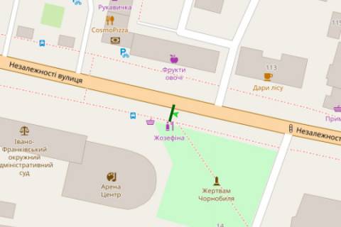 Ситилайт B в Ивано-Франковске, 1.2x1.8  Незалежності вул., 46 схема