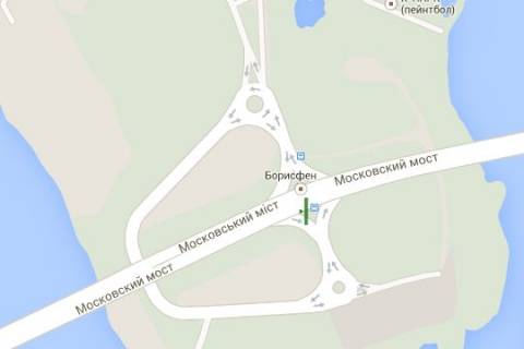 Билборд A в Киеве, 5x12  Шухевича Романа просп. (Генерала Ватутіна просп.),  Московський міст: урочище Запісоччя (у напрямку  Троєщини) схема