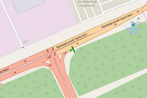 Билборд A в Васильевке, 3x6  Броварський просп., перехр. з автодорогою Київ-Чернігів-Нові-Яриловичі (на в'їзд до Броварів) схема