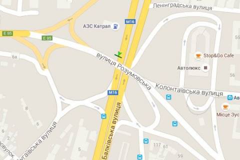 Билборд A в Одессе, 3x6  Балківська вул. - Михайла Грушевського вул. - Розумовська вул. схема