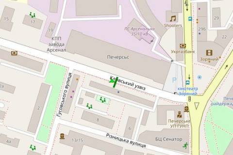 Ситилайт A в Киеве, 1.2x1.8  Кловський узвіз, 24 №1 схема