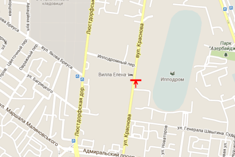 Билборд A в Васильевке, 3x6  Краснова вул., 2а (права) схема