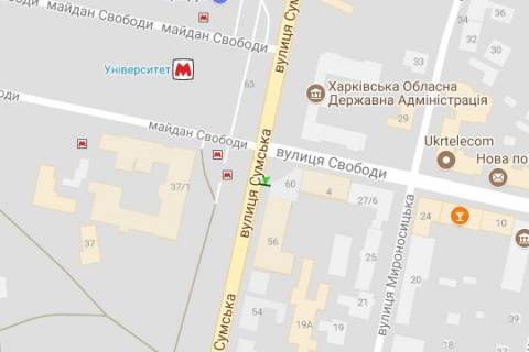 Бэклайт B в Харькове, 1.2x1.8  Сумська вул., 56 (№2) схема