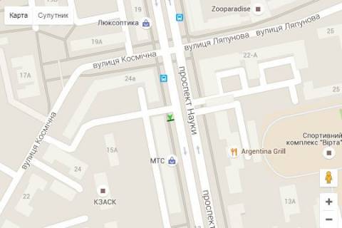 Сiтiлайт A у Харкові, 1.2x1.8  Науки просп. (Леніна просп.), 15 схема