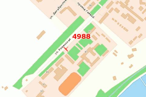 Білборд, Бігборд (Борд)  B у Сумах, 3x6  Роменська вул., 87 схема