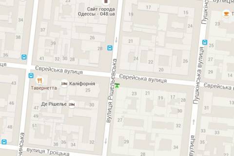 Сiтiлайт B у Одесі, 1.2x1.8  Рішельєвська вул., 25 - Єврейска вул. (направ від залізн. вокзалу) схема