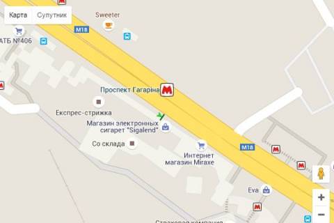 Бэклайт A в Харькове, 1.2x1.8  Вернадського вул. - просп. Аерокосмічний (Гагаріна)., (№2) схема