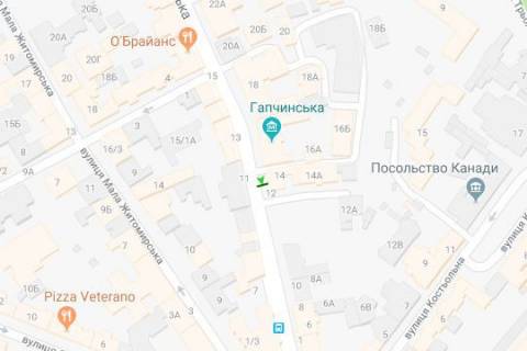 Ситилайт B в Киеве, 1.2x1.8  Михайлівська вул., 14 схема