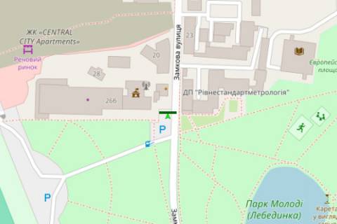 Билборд B в Ровно, 3x6  Замкова вул., 24 схема