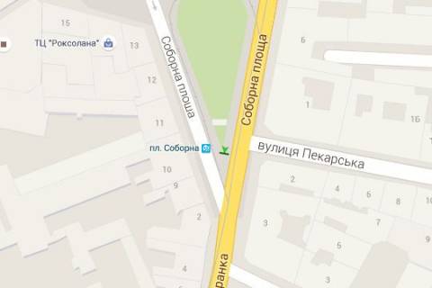 Беклайт B у Львові, 1.5x3  Соборна пл., 9 - Винниченка вул. схема