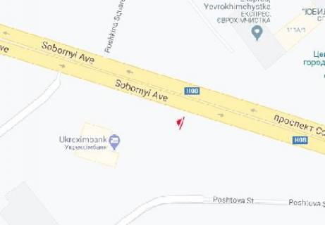 Призма A в Запорожье, 3x6  Соборний просп. (рух до вокзалу) - 616003 схема