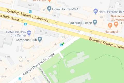 Бэклайт A в Киеве, 1.2x1.8  Симона Петлюри вул., 2 схема
