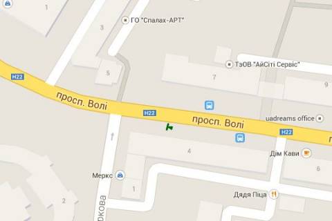 Беклайт B у Луцьку, 1.2x1.8  Волі просп., 4 схема