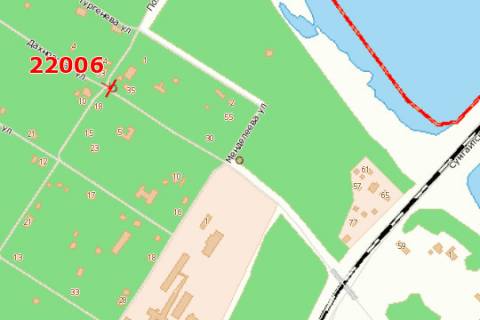 Билборд B в Черкассах, 3x6  Дахнівська вул., 23-а - Мініна и Пожарського вул. схема