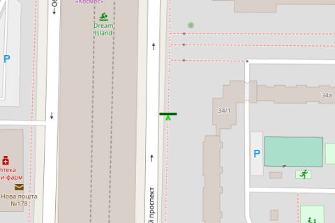 Білборд, Бігборд (Борд)  A у Василівці, 3x6  Оболонський просп., 34 схема