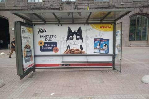 Білборд, Бігборд (Борд)  A у Василівці, Нестандарт  Хрещатик вул., 32 (брендування) Фото 1