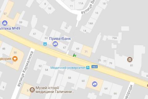 Ситилайт A в Львове, 1.2x1.8  Личаківська вул., 69 схема