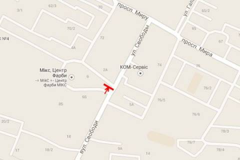 Билборд B в Хмельницком, 3x6  Свободи вул., 4 схема