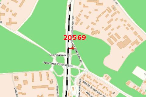 Билборд B в Черкассах, 3x6  Золотоніське шосе - Лісова Просіка вул. схема