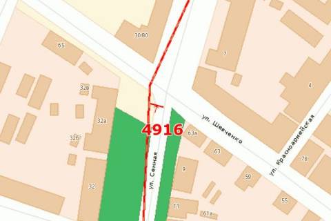 Билборд B в Васильевке, 3x6  Сінна вул. - Шевченка вул. схема