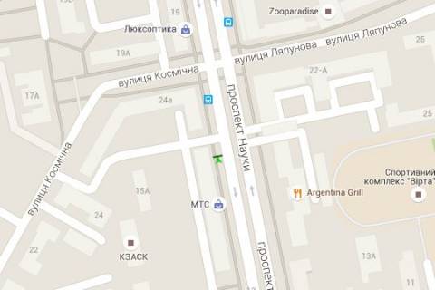 Бэклайт B в Харькове, 1.2x1.8  Науки просп. (Леніна просп.), 15 схема