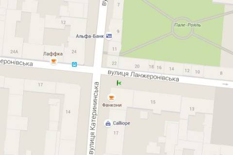 Ситилайт B в Одессе Ланжеронська вул. (Ланжеронівська вул.), 15 - Єкатеринінська вул. схема