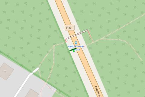 Билборд B в Конче-Заспе, 3x6  Столичне шосе,  165 метрів до повороту на вул.Генерала Матикіна схема