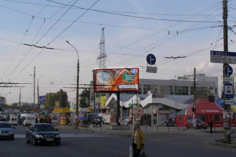 Билборд A в Васильевке, 3x6  Миру просп. - Будівельників вул., (№2) фото 1