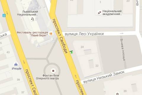 Ситилайт A в Львове, 1.2x1.8  Свободи просп., 24 схема